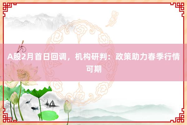A股2月首日回调，机构研判：政策助力春季行情可期