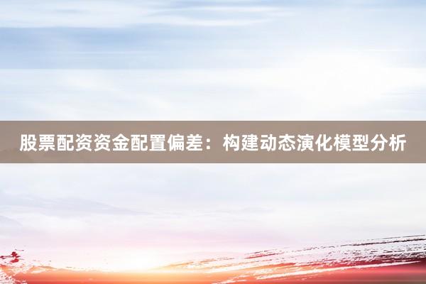 股票配资资金配置偏差：构建动态演化模型分析