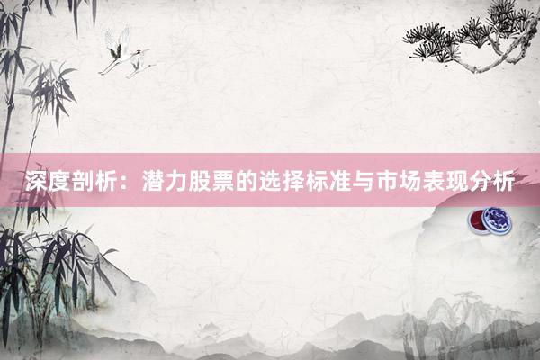 深度剖析：潜力股票的选择标准与市场表现分析