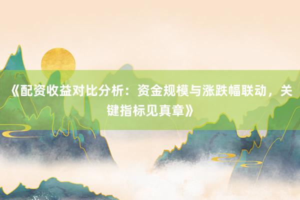 《配资收益对比分析：资金规模与涨跌幅联动，关键指标见真章》
