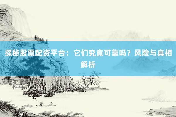 探秘股票配资平台：它们究竟可靠吗？风险与真相解析