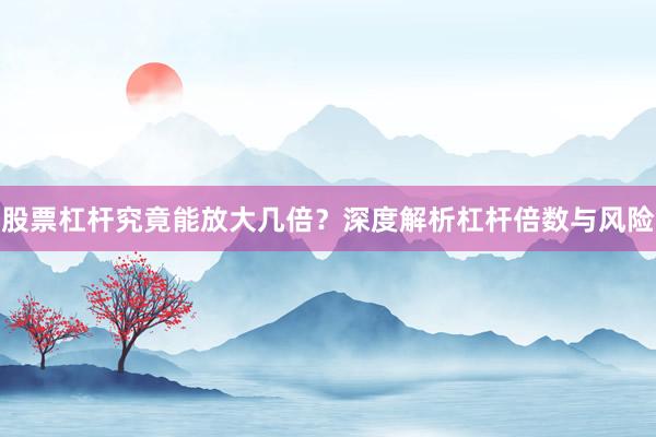 股票杠杆究竟能放大几倍？深度解析杠杆倍数与风险
